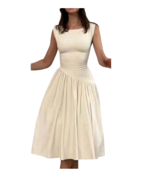 Vestido Franzido Assimétrico