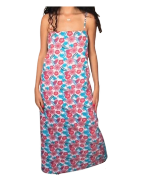 Vestido Longo Decote Reto